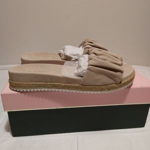 Kate Spade Pale Blush Zira Suede Slip on Sandals